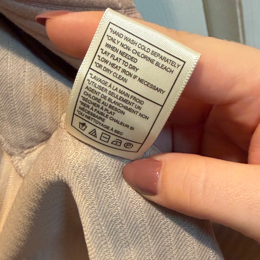 Ribbed Open Front Long Coat - Dusty Rose - Picture 5 of 5